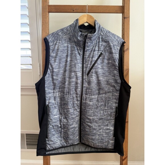 Icebreaker Merino LOFT Helix Size XL Gray/Black Full Zip Vest - Picture 1 of 4